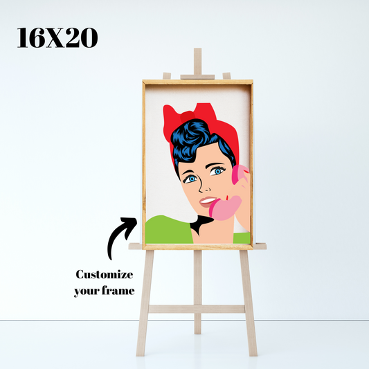 Vintage Gal Numbered Paint Kit