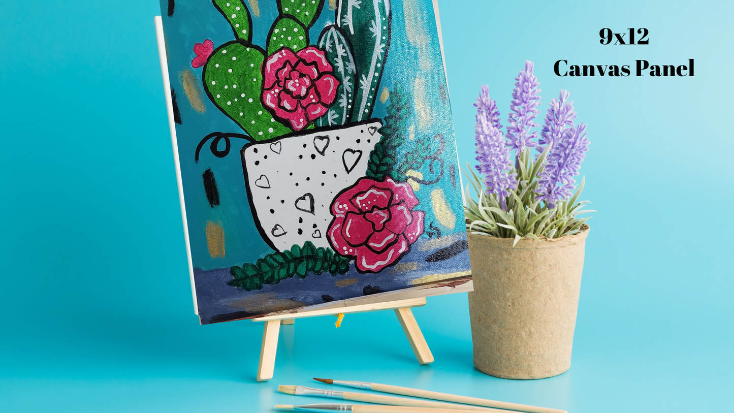 "Spring Cactus" DIY Paint Kit