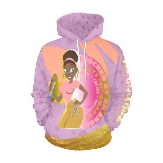 Logo Paint Party Hoodie All Over Print Hoodie for Men/Women's