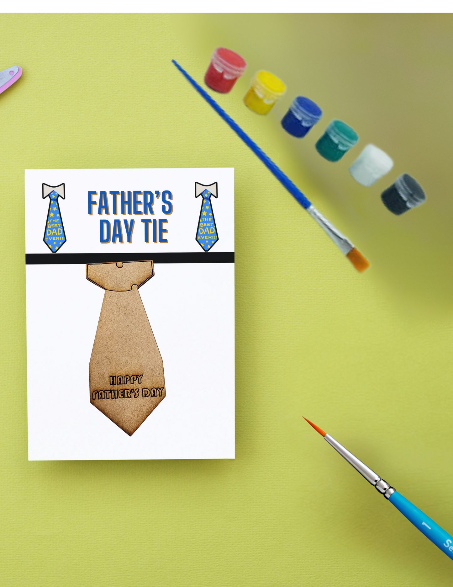 DIY Wooden Paint Kit "Father's Day Tie"